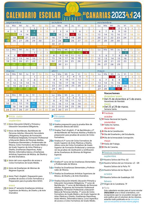 calendario escolar 2024 canarias