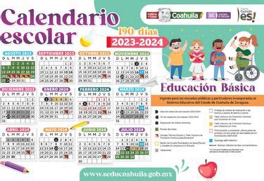 calendario escolar 2024 coahuila