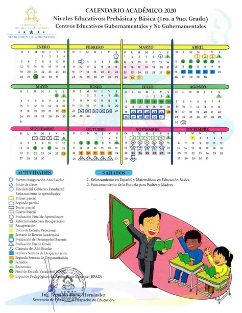 calendario escolar honduras 2024