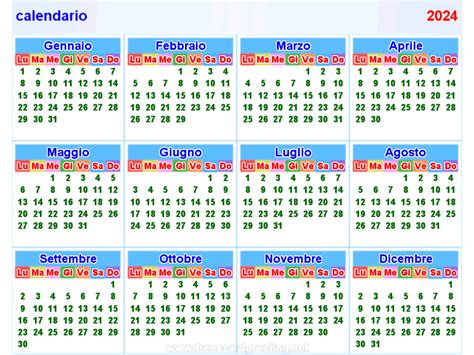 calendario feste 2024 italia