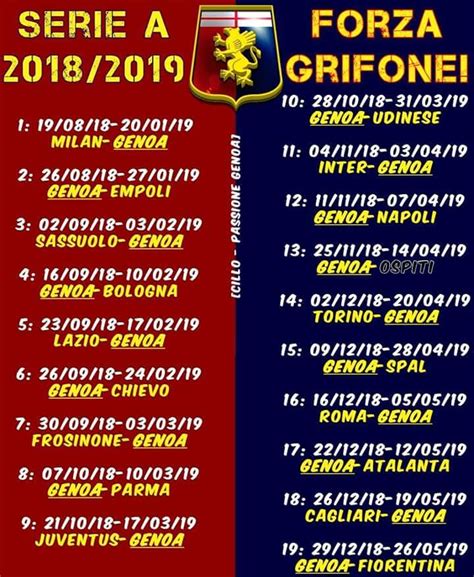 calendario genoa serie a