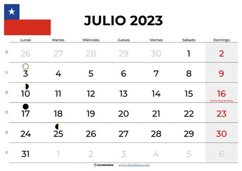 calendario julio 2023 chile pdf