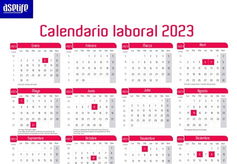 calendario laboral del 2023