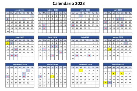 calendario laboral usa 2023