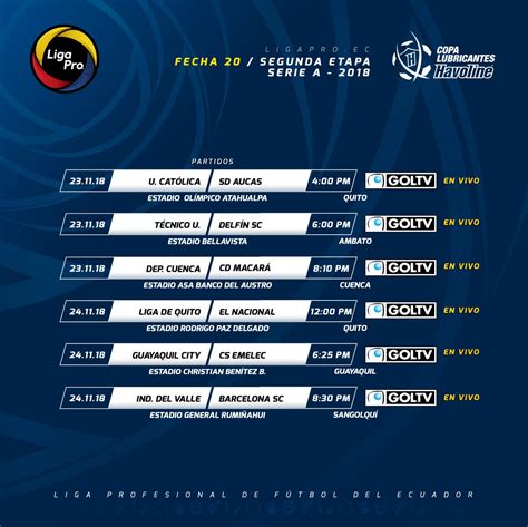 calendario liga 2023 2024 ecuador