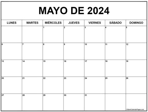 calendario mayo de 2024