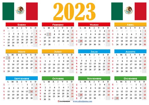 calendario oficial 2023 mexico