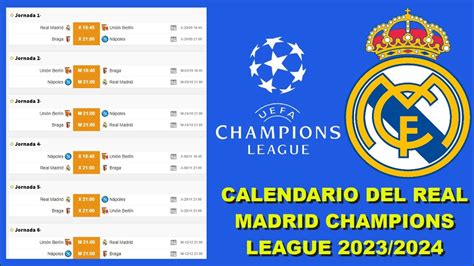 calendario partidos real madrid 2023