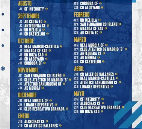 calendario partidos recreativo de huelva