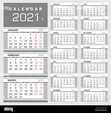 calendario por semanas 2021