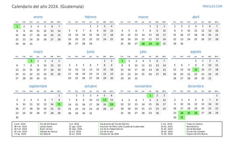 calendario semana santa 2024 guatemala