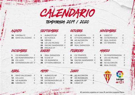 calendario sporting de gijon