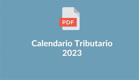 calendario tributario para 2023