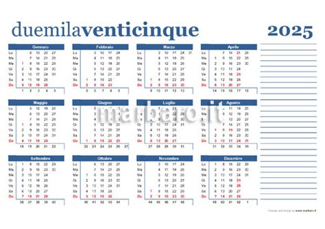 Calendario 2025 Con Festività Pdf