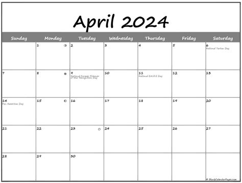 Calender April 2024