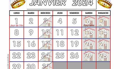 Calendrier Janvier 2019 Fiche Maternelle PDF Document