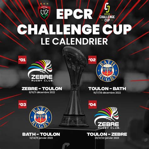 calendrier challenge cup 2023 2024