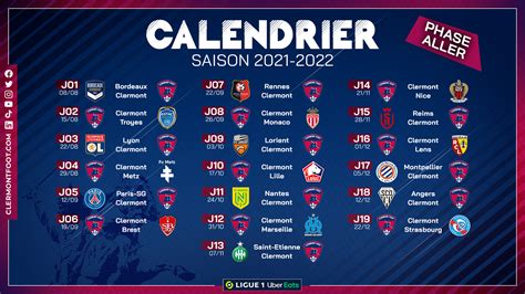 calendrier foot ligue 1 2021