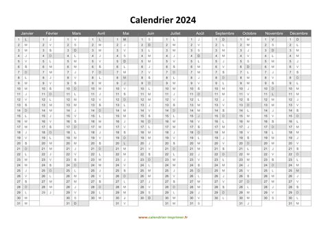 calendrier vierge 2024 2025
