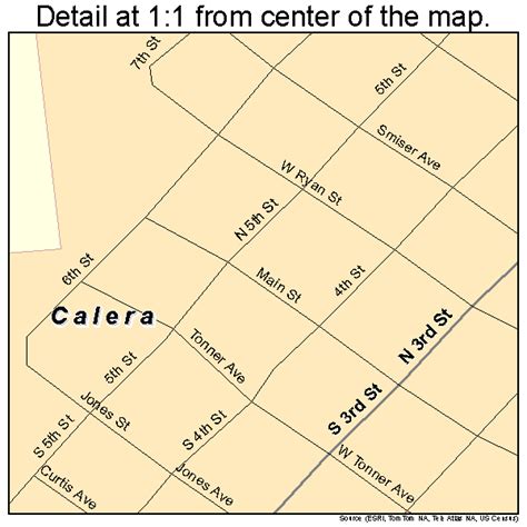 Calera Oklahoma Map