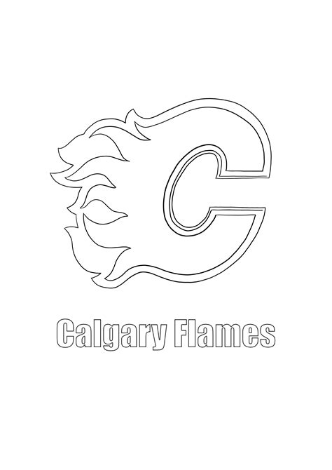 calgary flames logo outline
