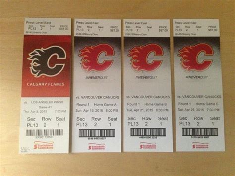 calgary flames playoff ticket