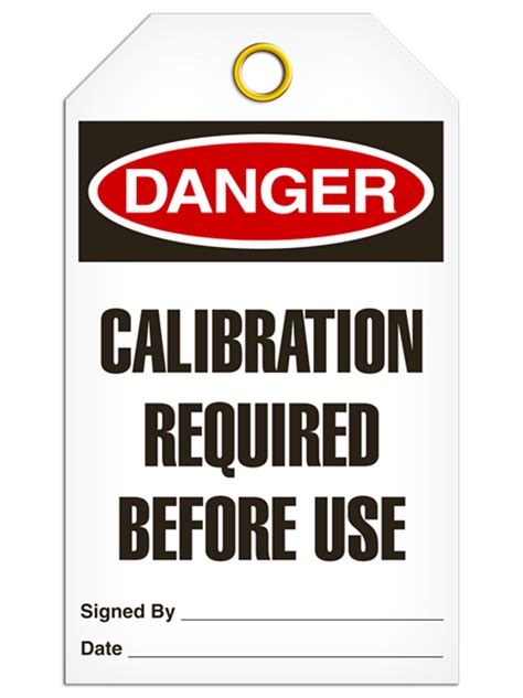 Calibration Data Form Of The Danger