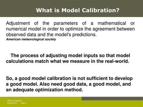 Calibration Model Meaning
