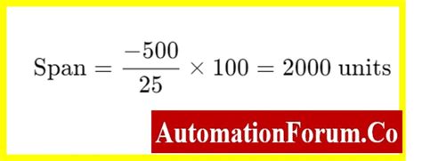 Calibration Span Formula