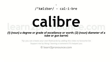 calibre meaning in spanish