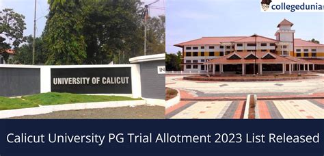 calicut university pg allotment 2023