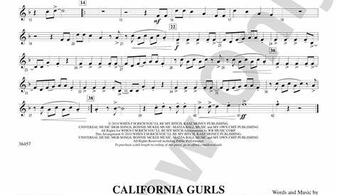 California Gurls Trumpet Sheet Music