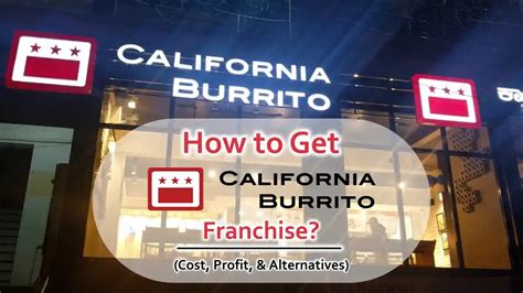 california burrito franchise cost india