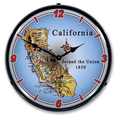 california clock with seconds