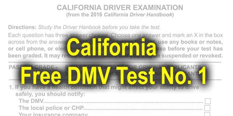 california dmv driving test