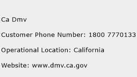 california dmv phone number customer service