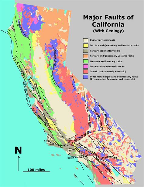 california fault zone map