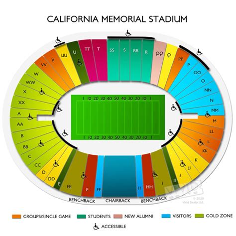 california memorial stadium seating chart