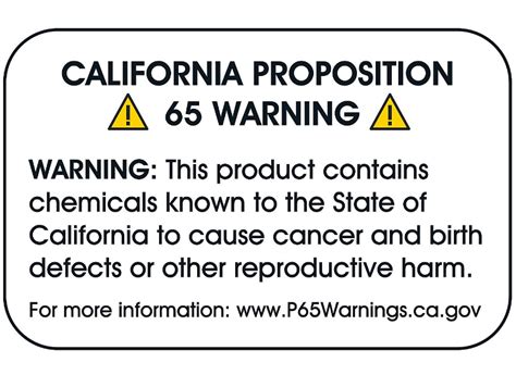 California Prop 65 Guidelines