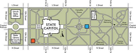 california state capitol park map