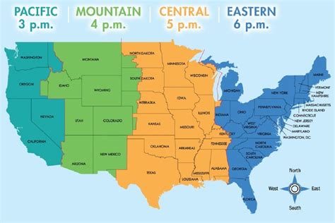 california time zone map