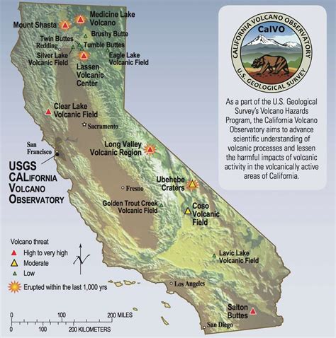 california volcanic activity map