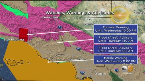 california weather tornado warning