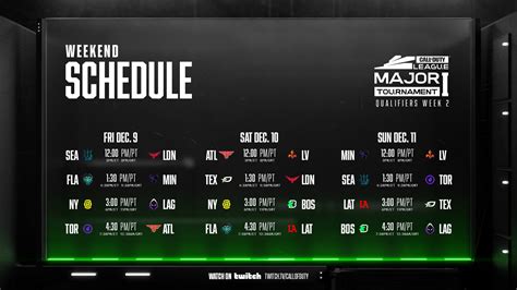 call of duty 2024 pro league schedule