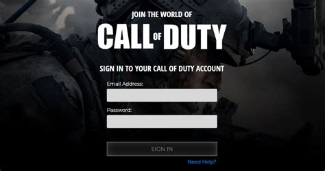 call of duty log into your account