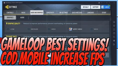 call of duty mobile pc gameloop settings