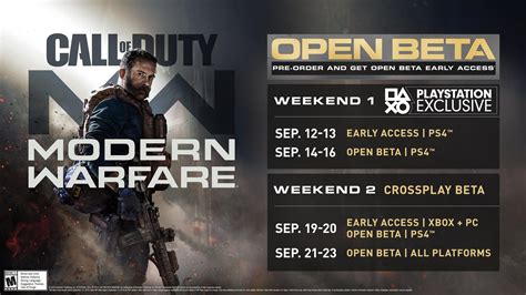 call of duty modern warfare 3 open beta time