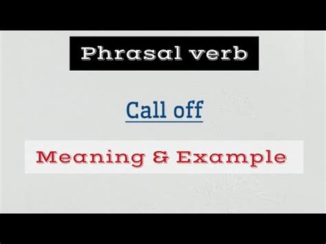 call off meaning in tamil with example
