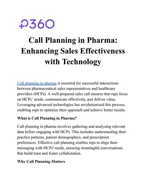 View Call Planning In Pharma Update