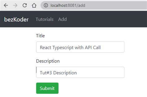 call rest api in react typescript